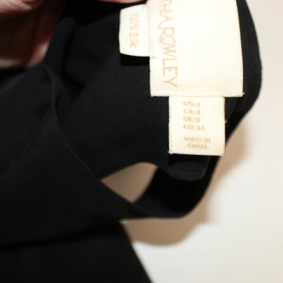 Cynthia Rowley 100% Silk Black Slip Dress Size 4 - Picture 5 of 5